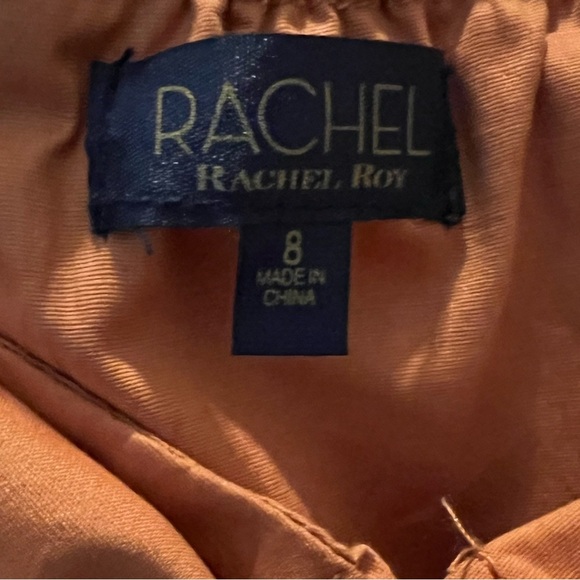 💃🏻RACHEL Rachel Roy Orange Ruffled Tie Front Sundress - Picture 6 of 7